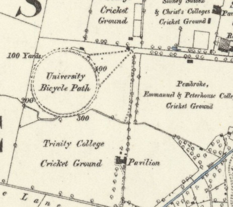 Cambridge - University Bicycle Path : Map credit National Library of Scotland